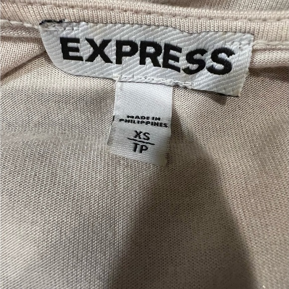 Express Size XS Metallic Shimmer Boxy Blouse - Picture 4 of 6